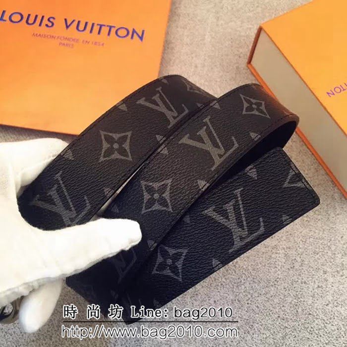 路易威登LV Louis Vuitton精選Monogram帆布 圓形LV logo 男士皮帶 LHG1211
